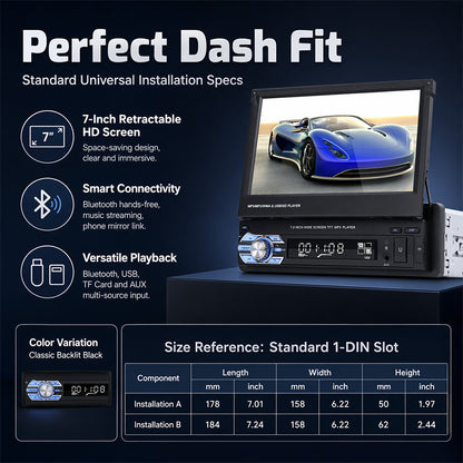 📻 Car Stereo with Touchscreen | 7-inch Touchscreen · Bluetooth Hands-Free · USB/SD/AUX · Backup Camera