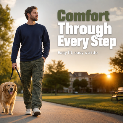 👖 More Storage, Easy Movement | Men's Straight-Leg Utility Cargo Pants