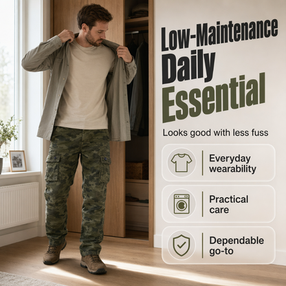 👖 More Storage, Easy Movement | Men's Straight-Leg Utility Cargo Pants