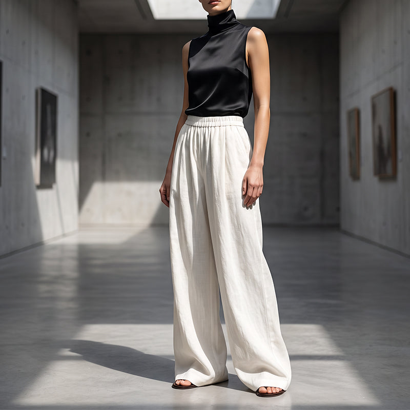 Women's Casual Loose Fit Wide Leg Pant