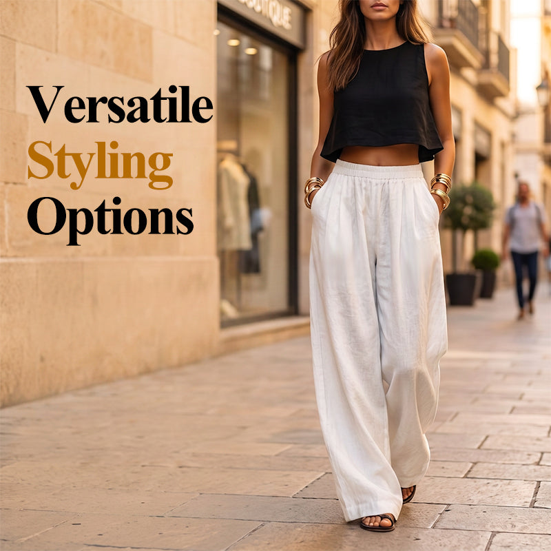 Women's Casual Loose Fit Wide Leg Pant