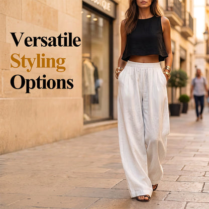 Women's Casual Loose Fit Wide Leg Pant