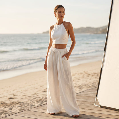 Women's Casual Loose Fit Wide Leg Pant