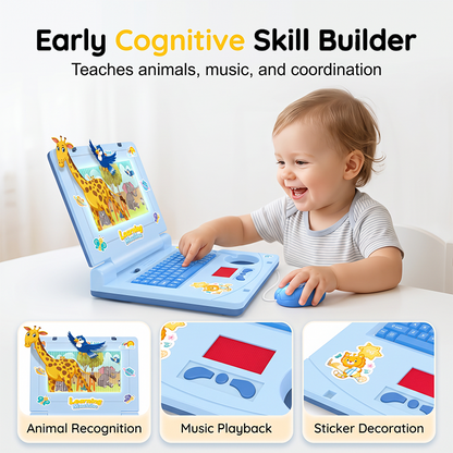 💻 50% OFF NOW! 🎁 Interactive Simulation Toy Laptop – Scrolling screen, music & tactile buttons – Boosts motor skills & hand‑eye coordination 🖥️✨