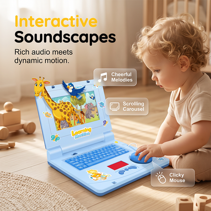 💻 50% OFF NOW! 🎁 Interactive Simulation Toy Laptop – Scrolling screen, music & tactile buttons – Boosts motor skills & hand‑eye coordination 🖥️✨