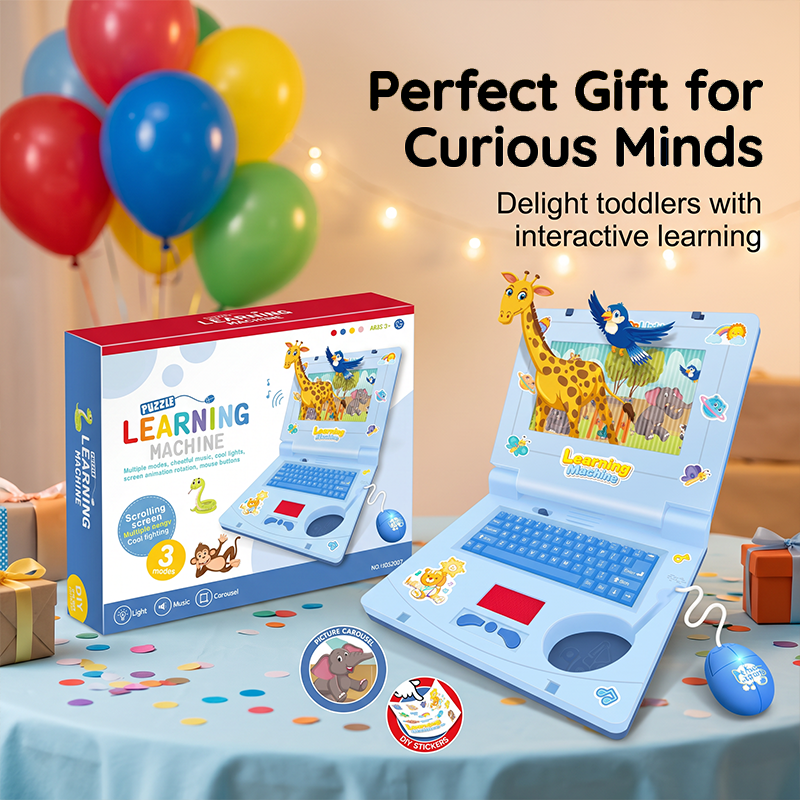 💻 50% OFF NOW! 🎁 Interactive Simulation Toy Laptop – Scrolling screen, music & tactile buttons – Boosts motor skills & hand‑eye coordination 🖥️✨