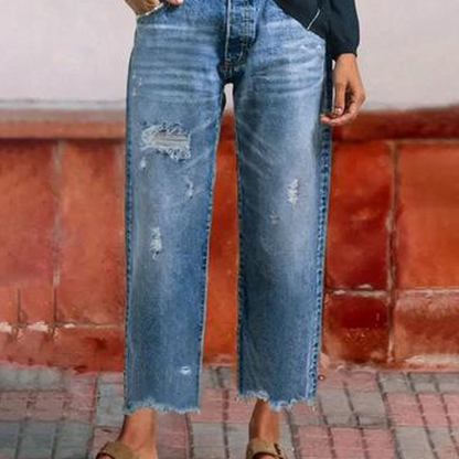 🎉 2026 Sale — Over 27,000 Sold! 💞 Retro Cropped Straight Jeans – Timeless Vintage Vibes 🌸