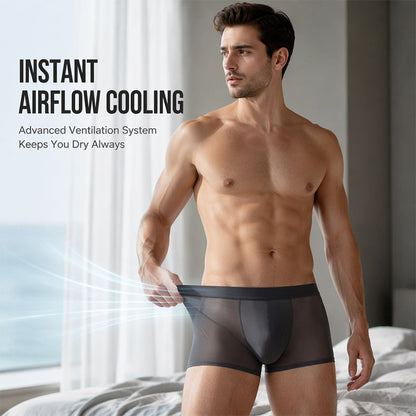 🔥 Pro-Favorite Men's Ice Cooling Ultra-Thin Boxer Briefs – Polyester – Breathable ❄️