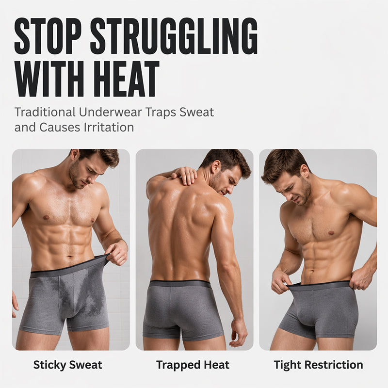 🔥 Pro-Favorite Men's Ice Cooling Ultra-Thin Boxer Briefs – Polyester – Breathable ❄️