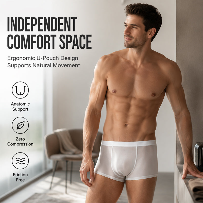 🔥 Pro-Favorite Men's Ice Cooling Ultra-Thin Boxer Briefs – Polyester – Breathable ❄️