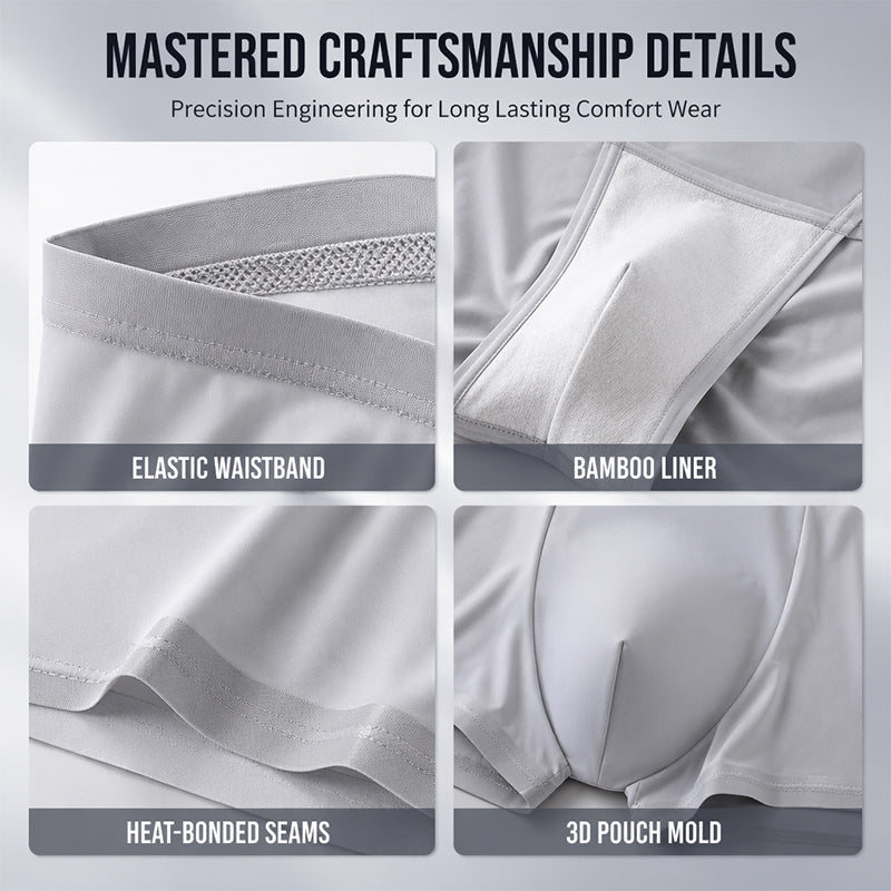 🔥 Pro-Favorite Men's Ice Cooling Ultra-Thin Boxer Briefs – Polyester – Breathable ❄️