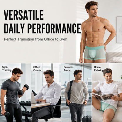 🔥 Pro-Favorite Men's Ice Cooling Ultra-Thin Boxer Briefs – Polyester – Breathable ❄️