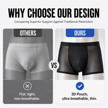 🔥 Pro-Favorite Men's Ice Cooling Ultra-Thin Boxer Briefs – Polyester – Breathable ❄️