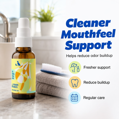 🔥Hot Sale 50% OFF🔥 Pet Breath Freshening Spray – Peppermint & Enzymes, No-Brush🐶