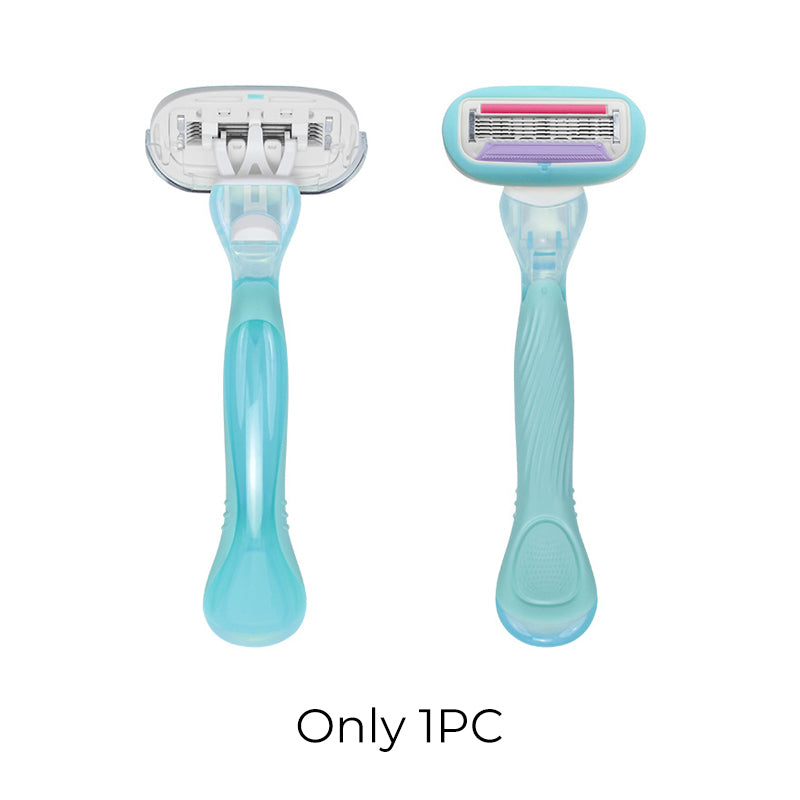🔥Hot Sale 50% OFF🔥 Women's 5-Blade Razor Handle – Ergonomic Non-Slip Grip, Refill Compatible 🪒