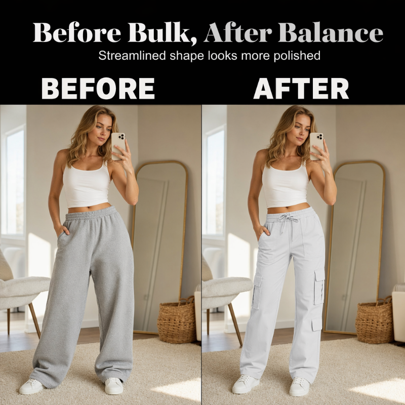 Women's Casual Multi-Pocket Elastic Waistband Cargo Pants