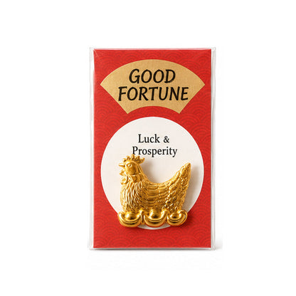 Traditional Zinan Temple Golden Chicken Ornament