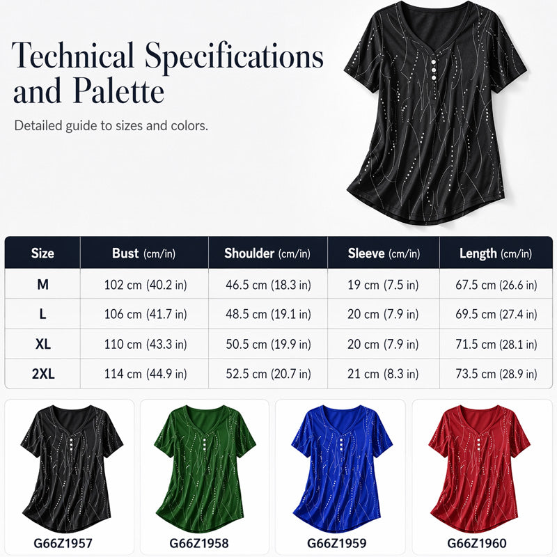 Women's Elegant Printed V-Neck Top