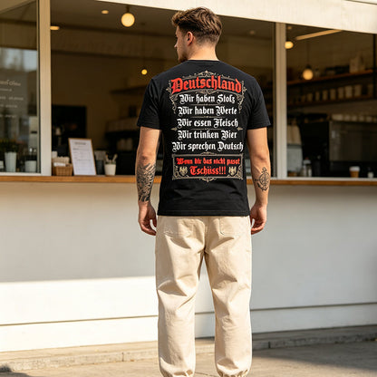 🎉 2026 Sale — Over 21,000 Sold! 💞⏰Deutschland Heritage Printed Short Sleeve Crew Neck T-Shirt for Men
