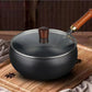 🔥Hot Sale 50% OFF🔥 Unenameled Artisan Cast Iron Casserole Pot, Pre-Seasoned Cast Iron Dutch Oven for Stovetop, Grill & Oven Cooking