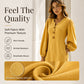 👗 Casual V-Neck Maxi Dress with Puff Sleeves – Flowing Silhouette for Effortless Style