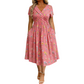 🌸 Floral V-neck dress with a twist at the waist—elegant and casual for any occasion