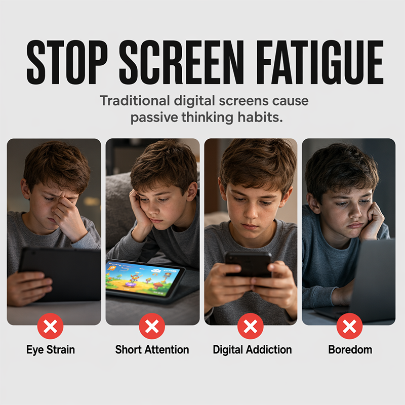 📱Stay away from electronic products💢Kids Interactive LED Logic Puzzle Game