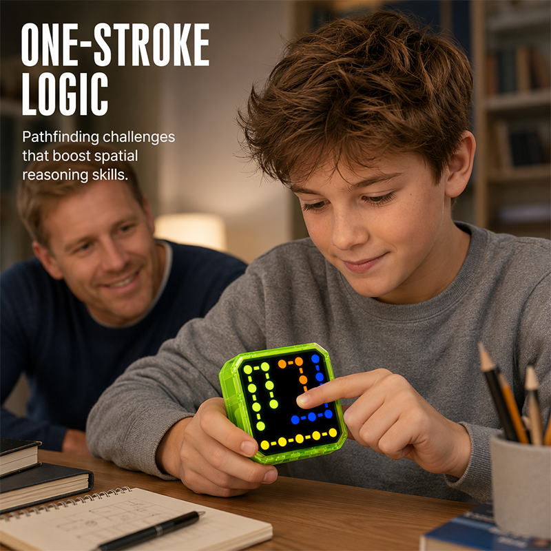 📱Stay away from electronic products💢Kids Interactive LED Logic Puzzle Game