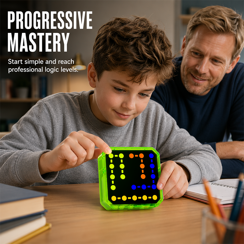 📱Stay away from electronic products💢Kids Interactive LED Logic Puzzle Game