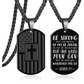 Men's Retro Stainless Steel Cross Tag Pendant