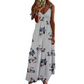 Bestseller🏆👗 Printed Strap Maxi Dress – Elegant V-Neck & Airy Fit for Garden Parties or City Strolls
