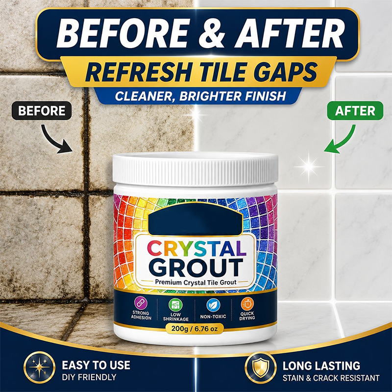 ✨Waterproof Crystal Tile Grout 💪High Strength Anti-Mold Tile Gap Sealer For Bathroom Floor