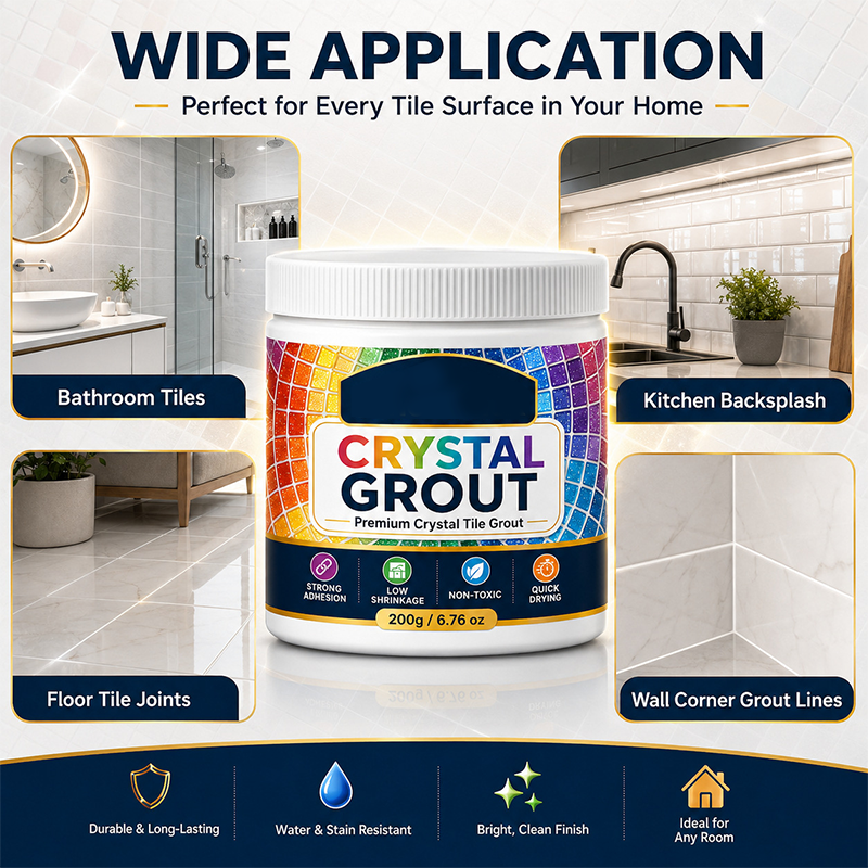 ✨Waterproof Crystal Tile Grout 💪High Strength Anti-Mold Tile Gap Sealer For Bathroom Floor