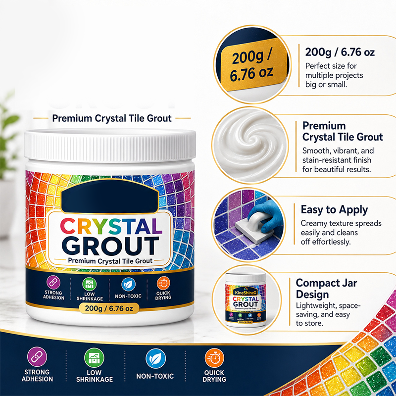 ✨Waterproof Crystal Tile Grout 💪High Strength Anti-Mold Tile Gap Sealer For Bathroom Floor