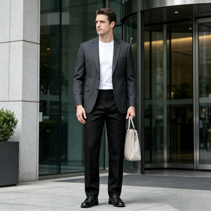 ⏳Time-Limited Special⏰Top-rated men's slim pants with pockets – comfortable and wrinkle-free