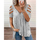 Bestseller💕 Cold Shoulder Tee – Trendy Cutout & Easy Pairing for Every Look