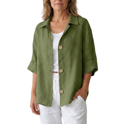 ⭐Trending Now⭐ Retro Cotton Linen Oversized Shirt – Natural Breathable Fabric & Timeless Style for Every Body