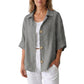 ⭐Trending Now⭐ Retro Cotton Linen Oversized Shirt – Natural Breathable Fabric & Timeless Style for Every Body