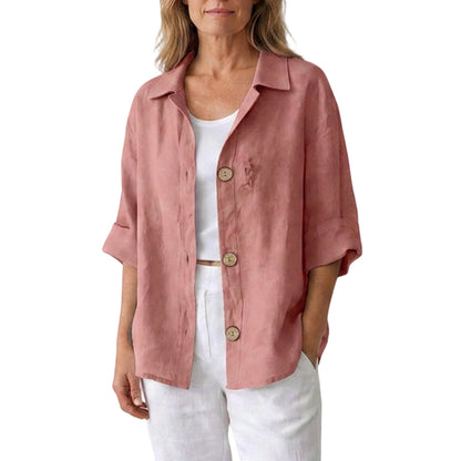 ⭐Trending Now⭐ Retro Cotton Linen Oversized Shirt – Natural Breathable Fabric & Timeless Style for Every Body