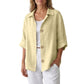 ⭐Trending Now⭐ Retro Cotton Linen Oversized Shirt – Natural Breathable Fabric & Timeless Style for Every Body