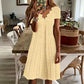 Women's Scalloped V-Neck Eyelet Dress