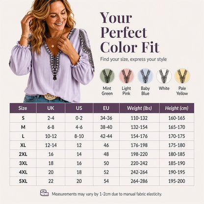 Women's V Neck Long Sleeve 3D Print Top