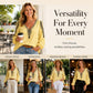 Women's V Neck Long Sleeve 3D Print Top