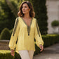 Women's V Neck Long Sleeve 3D Print Top