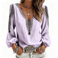 Women's V Neck Long Sleeve 3D Print Top