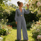 Elegant V-Neck Wide-Leg Jumpsuit with Belt
