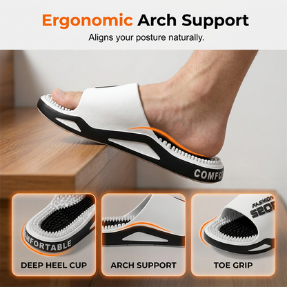 ⏳Time-Limited Special⏰Men Massage Slippers Non Slip House Slides with Arch Support