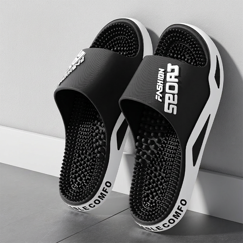 ⏳Time-Limited Special⏰Men Massage Slippers Non Slip House Slides with Arch Support