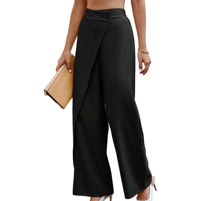 🌸Hot Sale 50% OFF💖Women's High Waisted Asymmetric Wrap Suit Pants