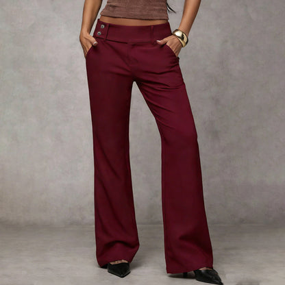 Women's Elegant Flared Suit Pants